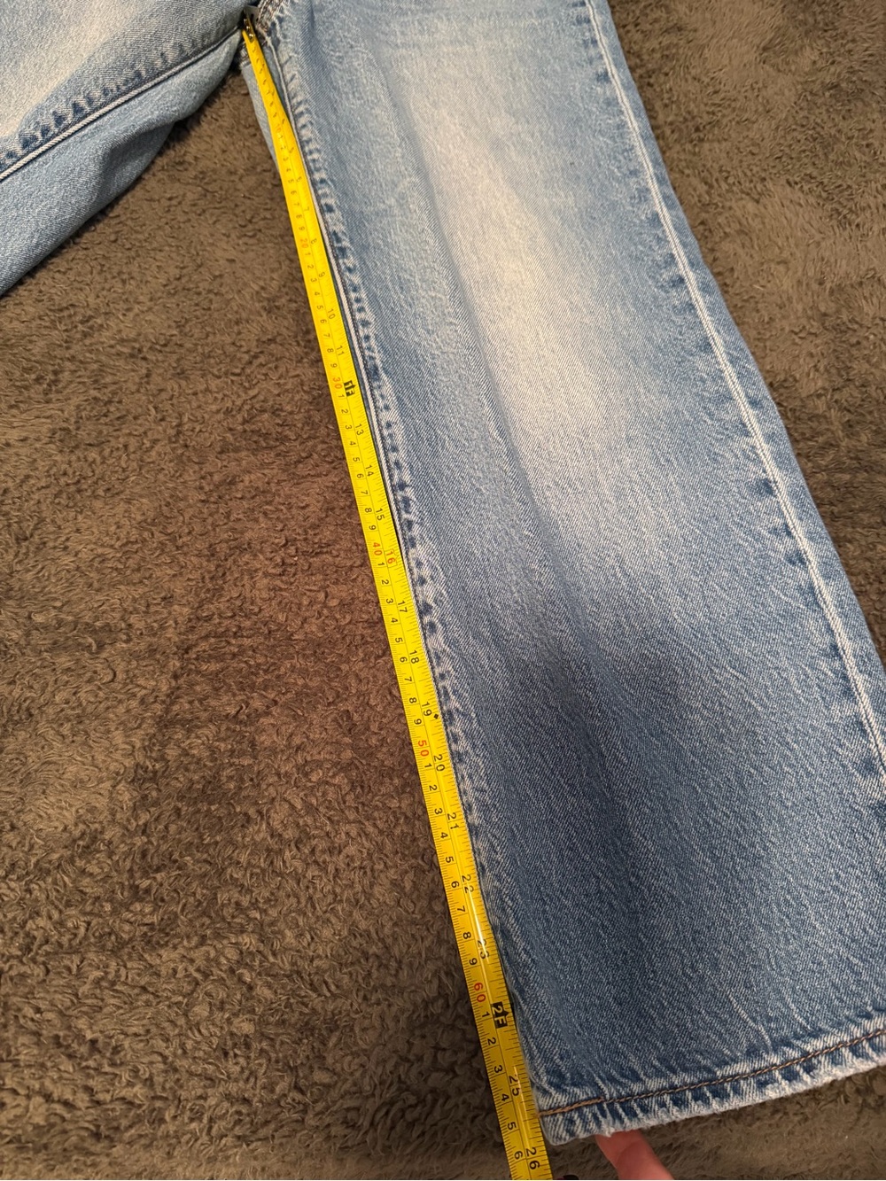 Levi's Light Blue Wide-Leg Button-Fly Jeans - Picture 6 of 7